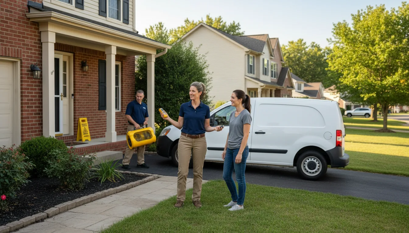 Water restoration image for Dehumidification And Cleanup Services in Woodhull, IL